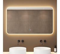 doporro Miroir de Salle de Bains Lumineux 120x70cm Glace avec éclairage LED Luz et Interrupteur Tactile