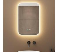 doporro Miroir de Salle de Bains Lumineux 40x60cm Glace avec Éclairage LED Luz et Interrupteur Tactile Nova02