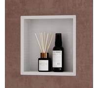 doporro Niche de Douche à Carreler Argent 30x30cm Étagère Murale à Encastrer en Acier Inoxydable 1 Pièce