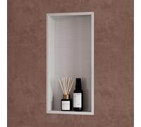 doporro Niche de Douche à Carreler Argent 30x60cm Étagère Murale à Encastrer en Acier Inoxydable 1 Pièce