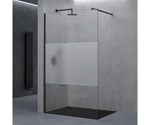 doporro Paroi de Douche à l'Italienne Bande Opaque 120cm Verre 10mm