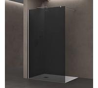 doporro Paroi de Douche à l'Italienne Gris Teinté 90cm Verre Trempé 8mm