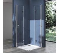 doporro Paroi de Douche Pliante Montage Réversible 70x70 Porte de Douche Pliable Transparent Ravenna26K pare Douche Rabattable 70x70x190cm