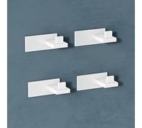 doporro Patère Murale Crochet Adhésif ou avec Perçage 4 pièces en Acier Inoxydable Rectangulaire pour Porte Entrée Cuisine Salle de Bain Stalo-06