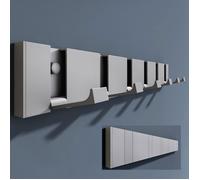 doporro Patère Murale Porte Manteau Mural Gris de 6 Crochets Rétractables pour Porte Entrée Cuisine Salle de Bain Wandgarderobe01
