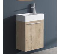 doporro Petit Meuble de Salle de Bain Suspendu 46cm Ensemble de 2 Pièces