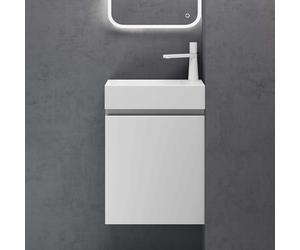 doporro Petit Meuble de Salle de Bain Suspendu 46cm Ensemble de 2 Pièces