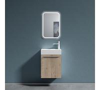 doporro Petit Meuble de Salle de Bain Suspendu 46cm Ensemble de 3 Pièces