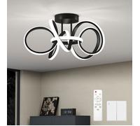 doporro Plafonnier LED Dimmable Lampe Plafond Éclairage de Plafond Luminaires Intérieur 3000K-6400K avec Télécommande Alivetta25035