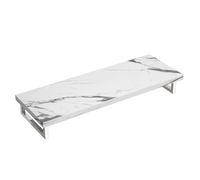 doporro Plan de Vasque en Bois 50x140cm Meuble sous Lavabo Plan Lave Mains avec 2 Supports en Inox