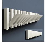 doporro Porte Manteau Mural Bois Patère Murale 21 Crochets Rétractable Porte-Manteau Decoratif Blanc Mat pour Entrée Twigro-01
