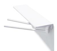 doporro Porte-Serviettes Mural 2 Barres Pliable avec Étagère de Douche | Blanc, Rangement Serviettes, à Visser, Alliage d'Aluminium, Salle de Bain Cuisine, Reglo-19