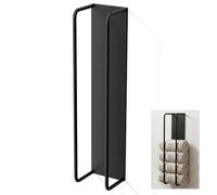doporro Porte-Serviettes Mural Autocollant Range Serviettes sans Perçage | Noir Mat, Support pour Serviettes Roulées, Acier au Carbone, pour Salle de Bain Cuisine, 40cm, Tavrin-03