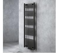 doporro Radiateur de Salle de Bain 160x50cm Sèche-Serviette Radiateur Tubulaire Vertical Chauffage à Eau Chaude Gris-Noir