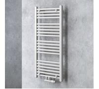 Sogood Radiateur de Salle de Bain Sèche-Serviette 100x50cm Radiateur Tubulaire Vertical Chauffage à Eau Chaude Blanc