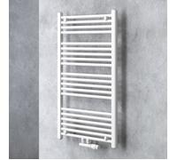 Sogood Radiateur de Salle de Bain Sèche-Serviette 100x60cm Radiateur Tubulaire Vertical Chauffage à Eau Chaude Blanc