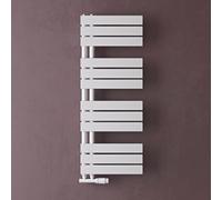 doporro Radiateur de Salle de Bain Sèche-Serviette 104x40cm Radiateur à Eau Chaude Blanc Sèche-Serviettes Design FN