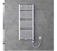 doporro Radiateur de Salle de Bain Sèche-Serviette 120x50cm Chauffage Électrique Blanc avec Résistance pour Radiateur 600W