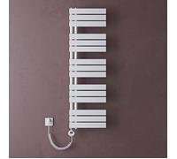 doporro Radiateur de Salle de Bain Sèche-Serviette 131x40cm Radiateur à Eau Chaude Blanc Sèche-Serviettes avec Résistance pour Radiateur 1000W Design FN