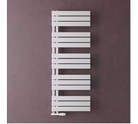 doporro Radiateur de Salle de Bain Sèche-Serviette 131x50cm Radiateur à Eau Chaude Blanc Sèche-Serviettes Design FN