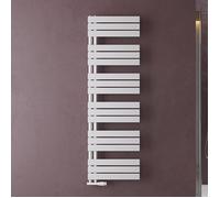 doporro Radiateur de Salle de Bain Sèche-Serviette 159x50cm Radiateur à Eau Chaude ou Électrique Blanc Sèche-Serviettes Design FN