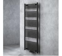 doporro Radiateur de Salle de Bain Sèche-Serviette 160x60cm Radiateur Tubulaire Vertical Chauffage à Eau Chaude Gris-Noir