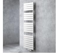 doporro Radiateur de Salle de Bain Sèche-Serviette 180x50cm Radiateur à Eau Chaude Vertical Blanc Sèche-serviettes de Salle de