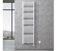 doporro Radiateur de Salle de Bain Sèche-Serviette 180x50cm Radiateur Chauffage Électrique Blanc avec Résistance pour Radiateur