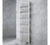 doporro Radiateur de Salle de Bain Sèche-Serviette 180x60cm Radiateur Tubulaire Vertical Chauffage à Eau Chaude Blanc