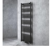 doporro Radiateur de Salle de Bain Sèche-Serviette 180x60cm Radiateur Tubulaire Vertical Chauffage à Eau Chaude Gris-Noir