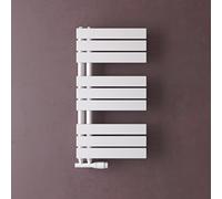 doporro Radiateur de Salle de Bain Sèche-Serviette 76x40cm Radiateur à Eau Chaude Blanc Sèche-Serviettes Design FN