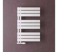 doporro Radiateur de Salle de Bain Sèche-Serviette 76x50cm Radiateur à Eau Chaude Blanc Sèche-Serviettes Design FN