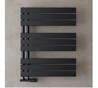 doporro Radiateur Sèche-Serviette Radiateur à Eau Chaude 76x60cm Gris Noir | Design Vertical, Salle de Bain, FN