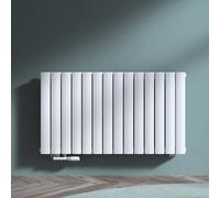 Sogood Radiateur de Salle de Bains Chauffage Central 60x108cm Radiateur à Eau Chaude Panneau Double Couches Horizontal Blanc 1189W