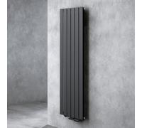 doporro Radiateur pour Chauffage Central 160x46cm Radiateur à Eau Chaude Panneau Monocouche Design Vertical Noir-Gris