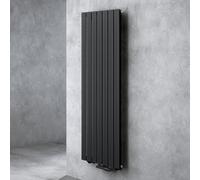 doporro Radiateur pour Chauffage Central 160x54cm Radiateur à Eau Chaude Panneau Monocouche Design Vertical Noir-Gris