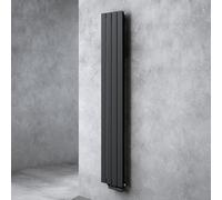 doporro Radiateur pour Chauffage Central 180x31cm Radiateur à Eau Chaude Panneau Monocouche Design Vertical Noir-Gris
