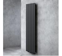 doporro Radiateur pour Chauffage Central 180x46cm Radiateur à Eau Chaude Panneau Monocouche Design Vertical Noir-Gris
