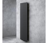 doporro Radiateur pour Chauffage Central 180x46cm Radiateur à Eau Chaude Panneau Monocouche Design Vertical Noir-Gris