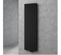 Sogood Radiateur pour Chauffage Central 180x54cm Radiateur à Eau Chaude Panneau Double Couches Vertical Noir-Gris