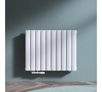 doporro Radiateur de Salle de Bains Chauffage Central 60 x 77 cm Radiateur à Eau Chaude Double Couches Horizontal Blanc 849W