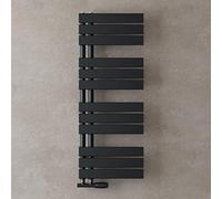 doporro Radiateur Sèche-Serviette Radiateur à Eau Chaude 104x40cm Gris Noir | Design Vertical, Salle de Bain, FN