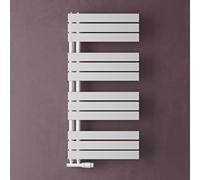 doporro Radiateur Sèche-Serviette Radiateur à Eau Chaude 104x50cm Blanc | Design Vertical, Salle de Bain, FN
