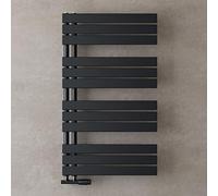 Sogood Radiateur de Salle de Bain Sèche-Serviette 104x60cm Radiateur à Eau Chaude ou Électrique Gris Noir Sèche-Serviettes Design