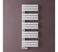 doporro Radiateur de Salle de Bain Sèche-Serviette 131x50cm Radiateur à Eau Chaude ou Électrique Blanc Sèche-Serviettes Design FN