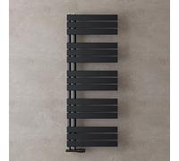 doporro Radiateur Sèche-Serviette Radiateur à Eau Chaude 131x50cm Gris Noir | Design Vertical, Salle de Bain, FN