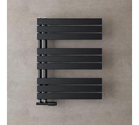 doporro Radiateur Sèche-Serviette Radiateur à Eau Chaude 76x60cm Gris Noir | Design Vertical, Salle de Bain, FN