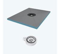 doporro Receveur à Carreler Recoupable sur Mesure pour Douche Bac de Douche avec Pente Intégrée 75x120x4cm avec Bonde AL06 Design XPS