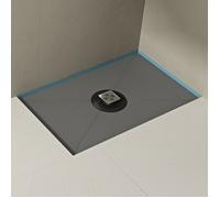 doporro Receveur à Carreler Recoupable sur Mesure pour Douche Bac de Douche avec Pente Intégrée 75x120x4cm Design XPS