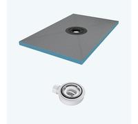 doporro Receveur à Carreler Recoupable sur Mesure pour Douche Bac de Douche avec Pente Intégrée 90x120x4cm avec Bonde AL06 Design XPS